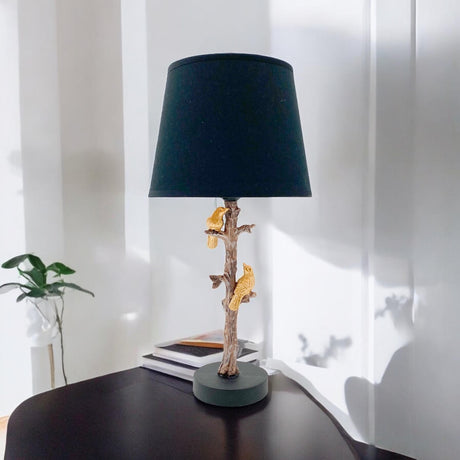 MSL Table Lamp with a unique branch design and black shade for stylish home decor
