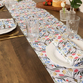 Avalon Home UK Floral Table Runner in Multicolour for Elegant Dining Settings