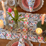Avalon Home UK Floral Table Runner with Elegant Design and Complementary Tableware