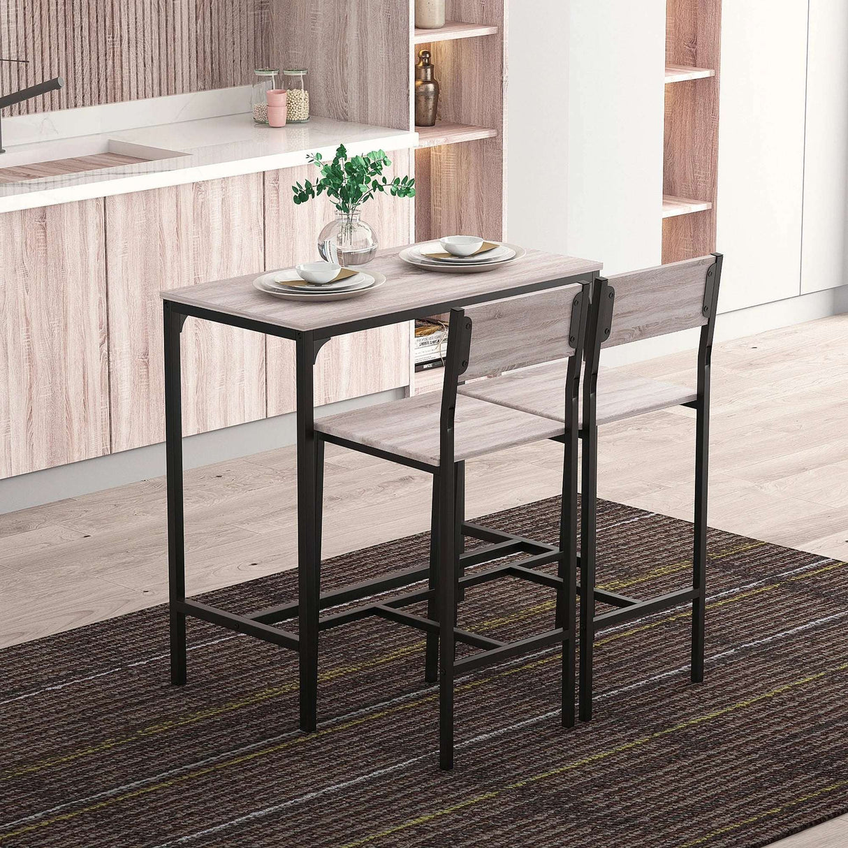 Klassyx Table Stool Set featuring a modern design with sleek lines and a wooden finish for dining or workspace