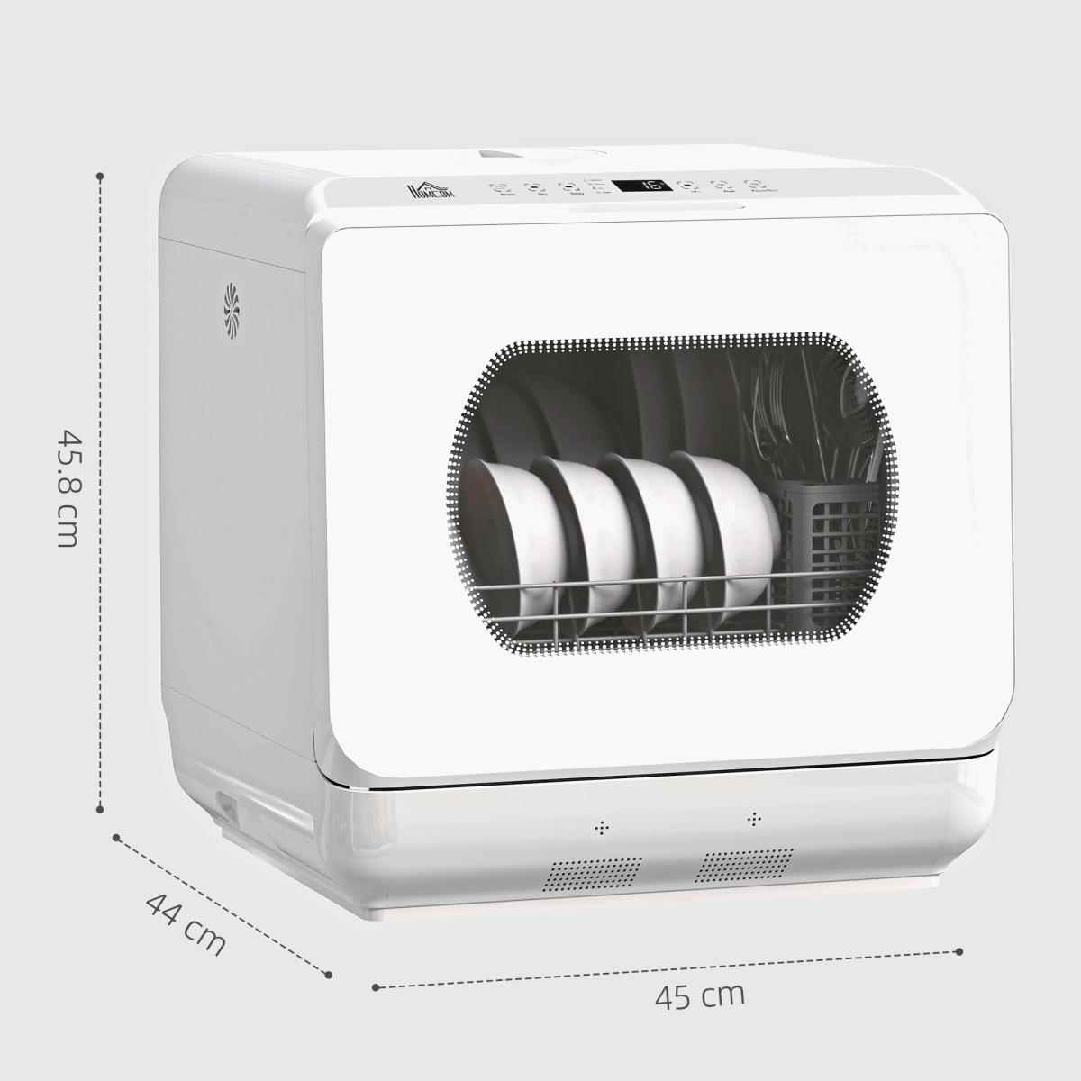 Compact Table-Top Dishwasher in White N/A
