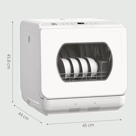 Compact Table-Top Dishwasher in White N/A