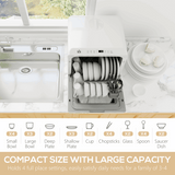 Compact Table-Top Dishwasher in White N/A