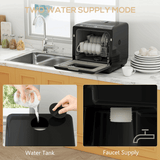Compact Table-Top Dishwasher in Black N/A
