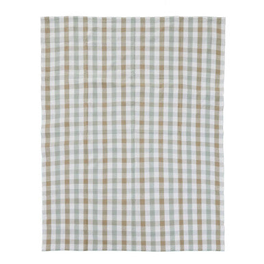 Green and white checkered tablecloth by Orsina perfect for stylish dining occasions