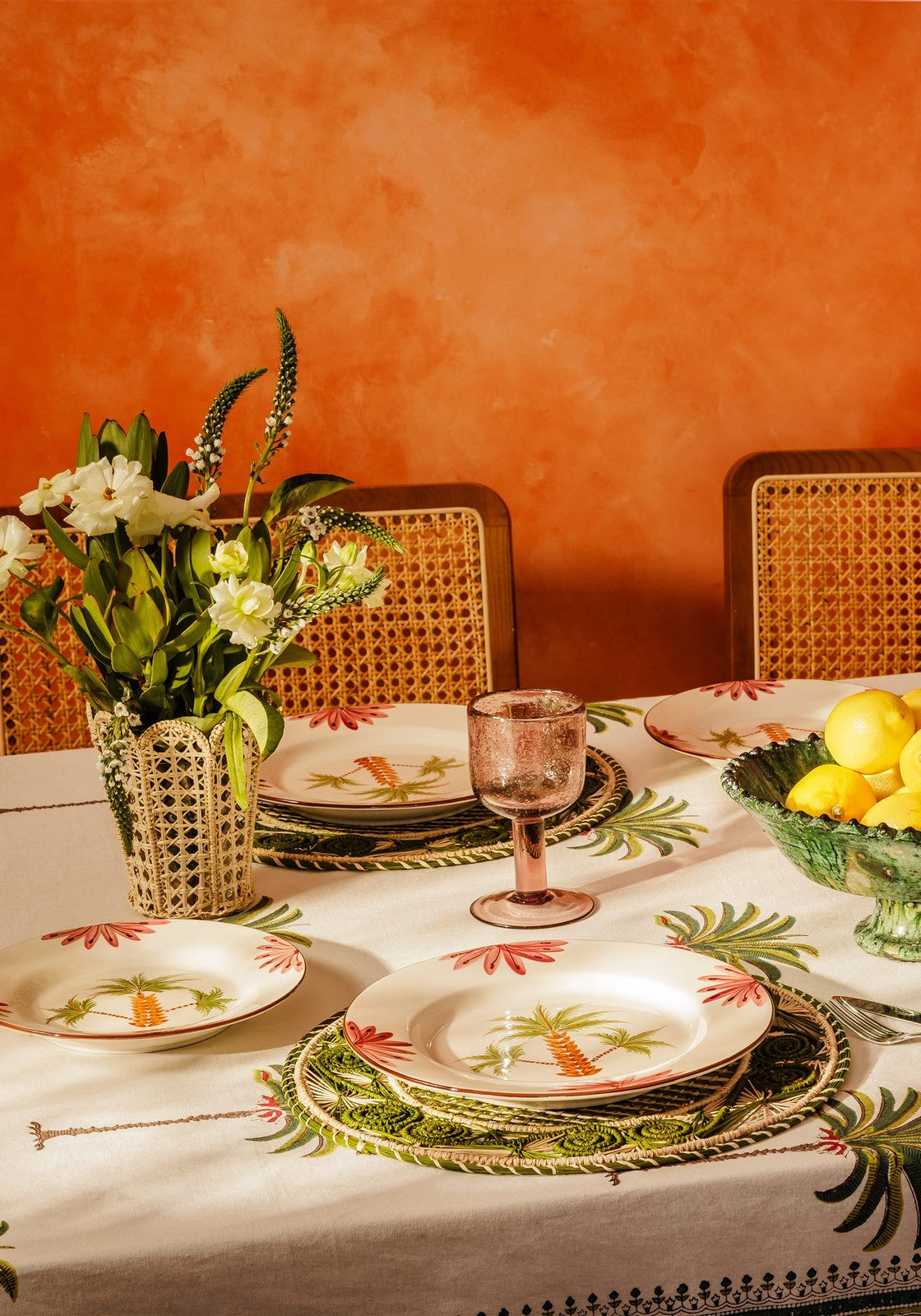 Casa by Josephine Jenno Tablecloth featuring vibrant tropical designs perfect for dining occasions