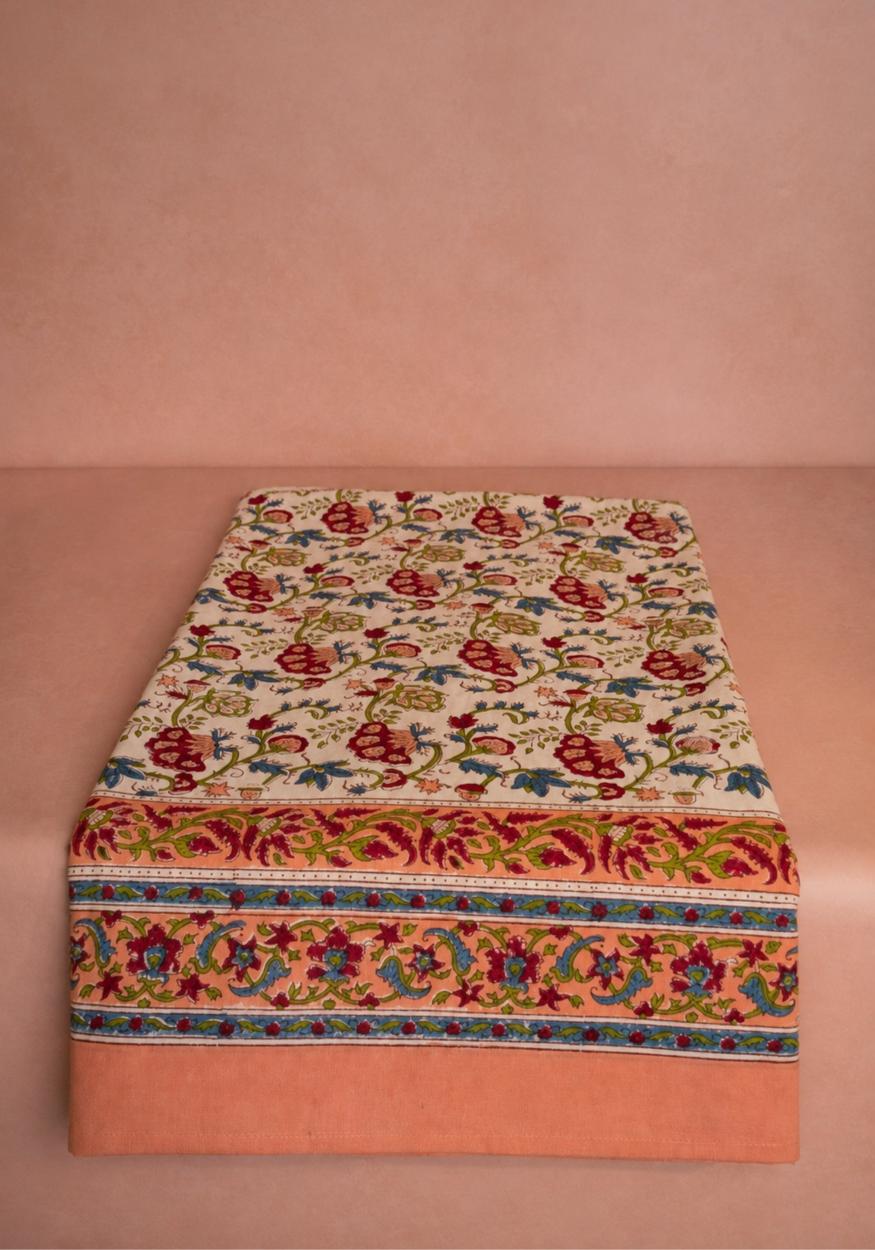 Casa by Josephine Jenno Floral Tablecloth with Intricate Patterns and Vibrant Colours for Dining Decor
