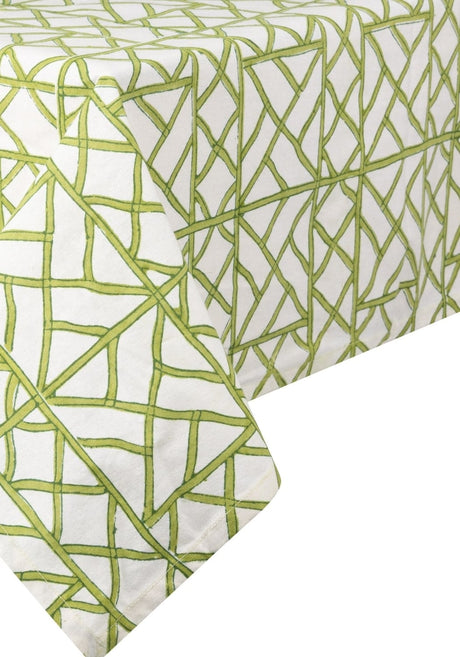 Casa by Josephine Jenno Green Geometric Tablecloth for Stylish Dining Experiences