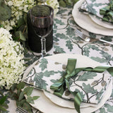 Elegant Avalon Home UK Tablecloth with Green Oak Leaf Design for Stylish Dining Tables