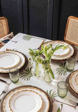 Casa by Josephine Jenno stylish tablecloth featuring tropical prints, perfect for elegant dining settings