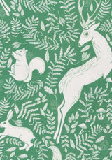 The Wycliffe Woodland Green Cotton Tablecloth