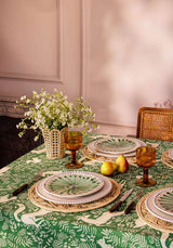 The Wycliffe Woodland Green Cotton Tablecloth