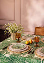 The Wycliffe Woodland Green Cotton Tablecloth