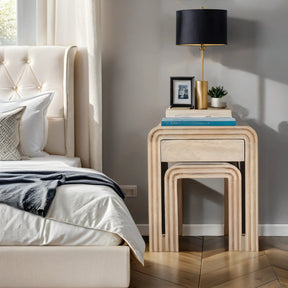 Verty Furniture End Tables with Drawer, sleek design perfect for modern bedrooms