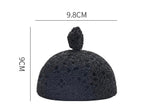 Nisu Home Black Tableware Dome Cover with Textured Finish and Unique Shape
