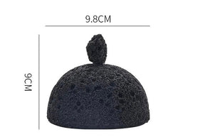 Nisu Home Black Tableware Dome Cover with Textured Finish and Unique Shape