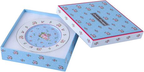 Beautiful Cake Plate Set in a floral design with decorative box for elegant serving
