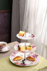 Elegant three-tiered Cake Stand from London Boutique Lifestyle displaying pastries and desserts