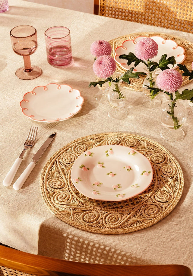 Casa by Josephine Jenno side plates featuring delicate floral design, perfect for elegant dining settings