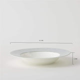 Elegant white soup bowl from London Boutique Lifestyle with a textured rim, measuring 23.5 cm