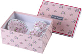 Elegant pink boxed set of tea cups with floral patterns from London Boutique Lifestyle