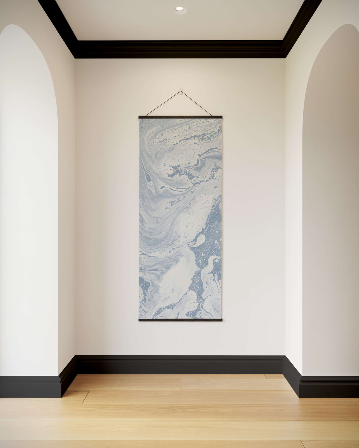 Printworks Tapestry featuring a blue marbled design, perfect for home decor