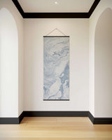 Printworks Tapestry featuring a blue marbled design, perfect for home decor