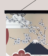 Printworks Tapestry featuring Cherry Blossoms and Mount Fuji for Elegant Home Decor