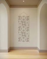 Neutral-coloured Printworks Tapestry with geometric pattern for modern home decor