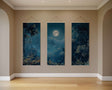 Printworks Tapestry featuring a serene moonlit forest design, perfect for home decor enhancement