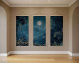 Printworks Tapestry featuring a serene moonlit forest design, perfect for home decor enhancement