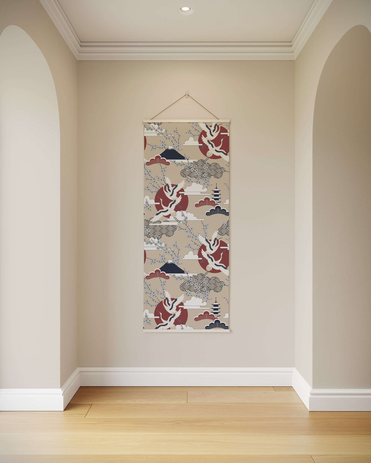 Printworks tapestry featuring a colourful landscape design with intricate details for home decor