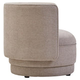 Drake Chenille Effect Curve Taupe Chair Orsina