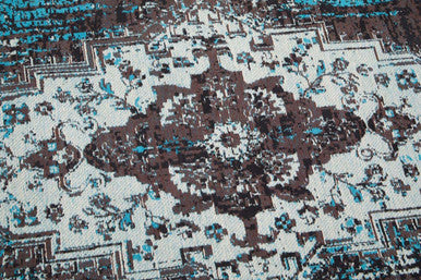 Orsina Teal Rug with Floral Pattern and Vintage Design for Stylish Home Decor