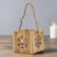 Natural Wooden Snowflake Tealight Candle Holder BROWN GLASS Shades 4 Seasons