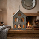 Shades 4 Seasons rustic tealight holder in a house design, perfect for Christmas decor and candle lighting