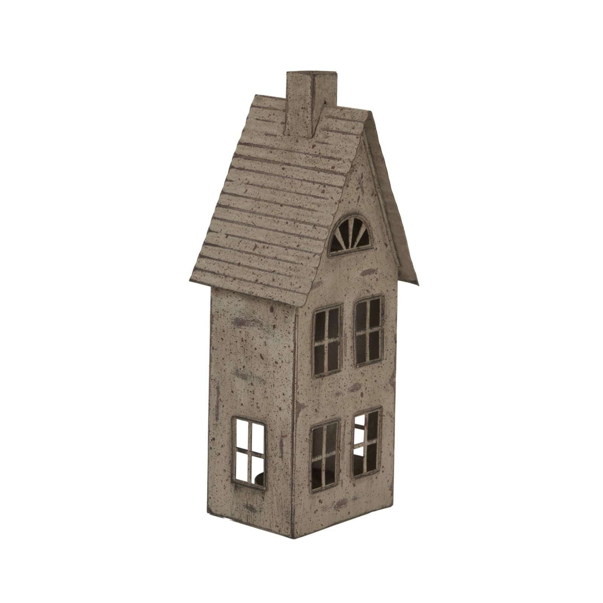 Shades 4 Seasons rustic tealight holder shaped like a house for Christmas decorations