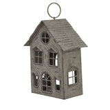 Shades 4 Seasons Grey Rustic Tealight Holder in House Shape for Christmas Decor