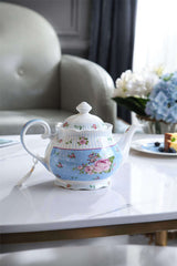 Elegant floral Teapot Set on a table, perfect for tea parties and gatherings