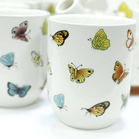 Ancient Wisdom UK Butterfly Herbal Teapot Set with Cups AW Dropship UK