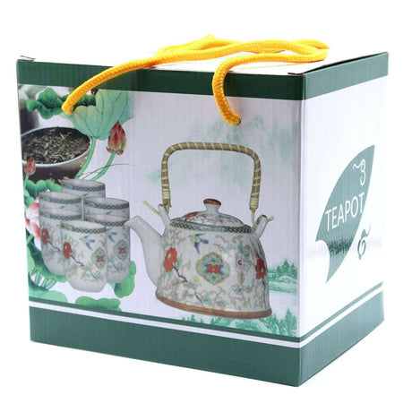 Herbal Teapot Set - White Stone Oriental AW Dropship UK
