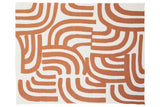 Orsina Terracotta Throw with Abstract Design for Cozy and Stylish Home Decor