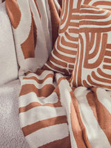 Orsina Terracotta Throw with Abstract Pattern for Stylish Home Decor