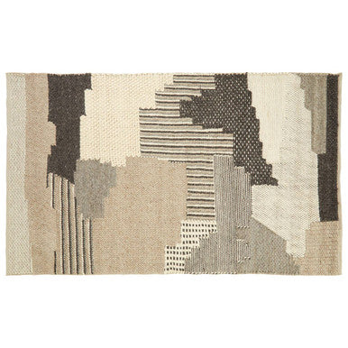 Orsina Textured Rug featuring a modern abstract design in neutral tones