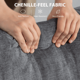 HOMCOM Three Seater Sofa, Fabric Sofa with USB Ports and Cup Holders, Grey HOMCOM