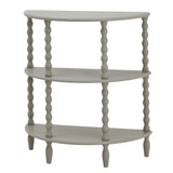 Shades 4 Seasons Three Tier Table with stylish twisted legs and a soft grey finish