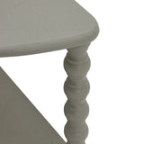 Grey Three Tier Table with elegantly turned legs for stylish living room decor