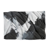 Stylish HOME ART HAVEN Throw Blanket with Abstract Black and White Design for Cozy Living Spaces