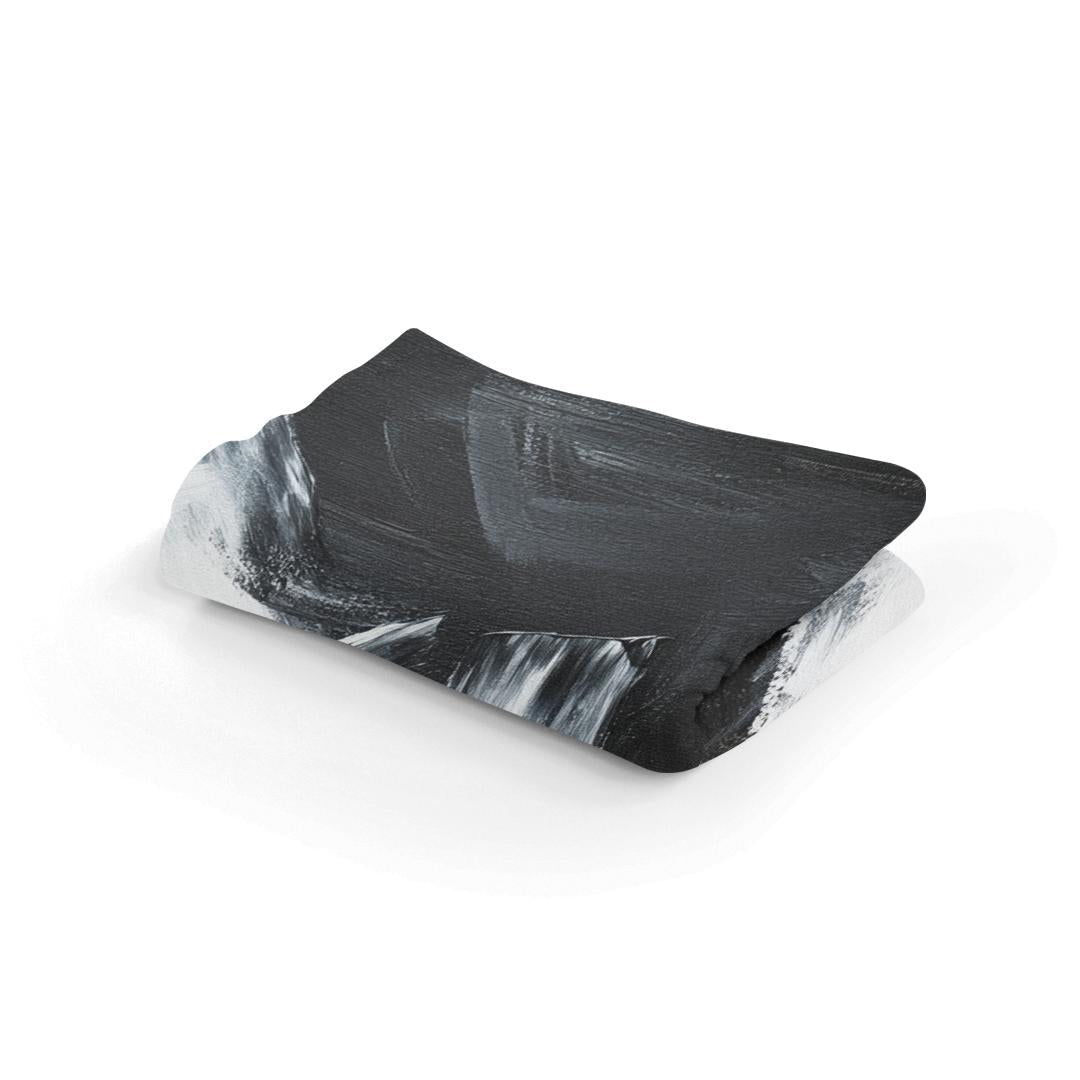 HOME ART HAVEN Throw Blanket in abstract black and white design for stylish home decor