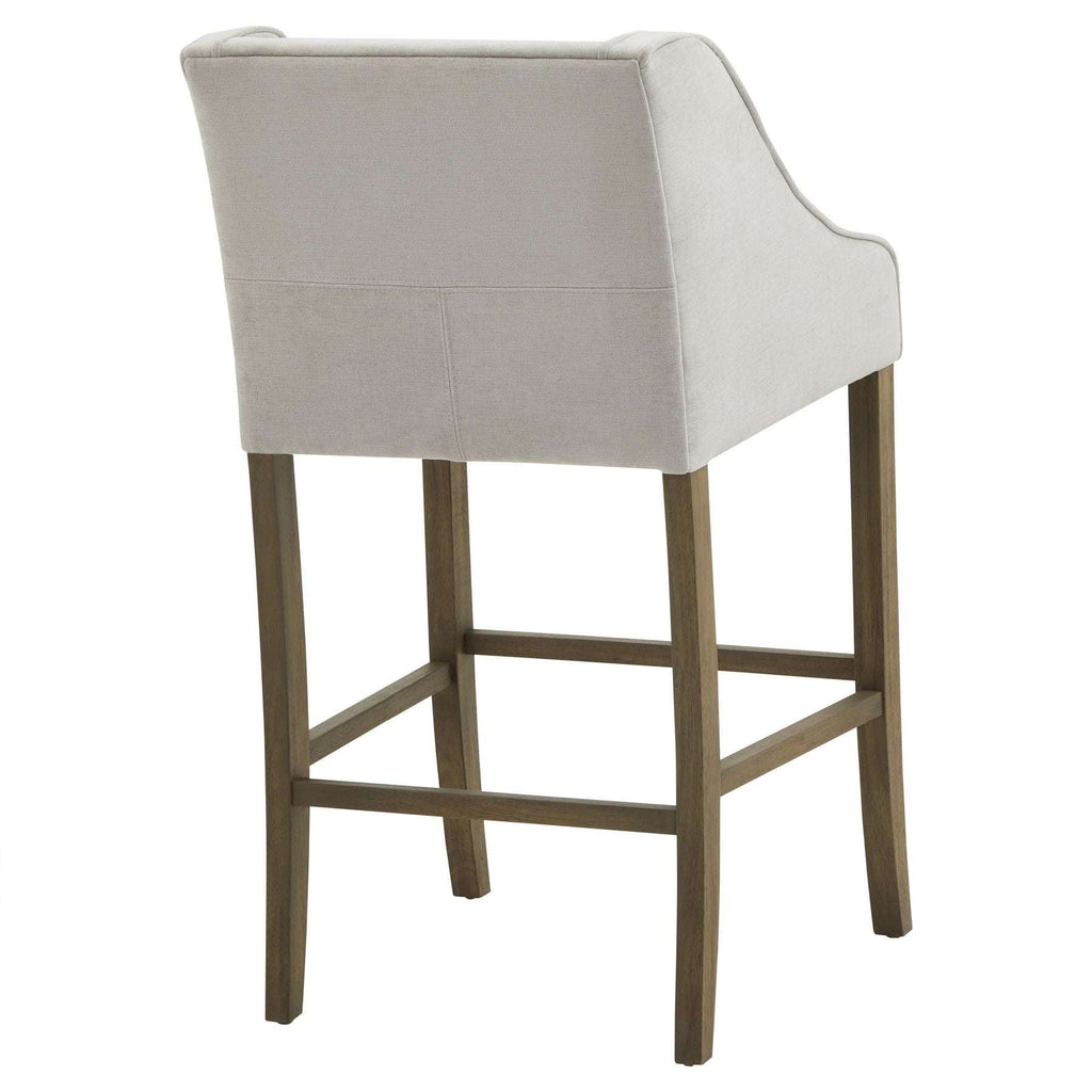 Shades 4 Seasons Grey Upholstered High-Back Bar Stool Shades 4 Seasons